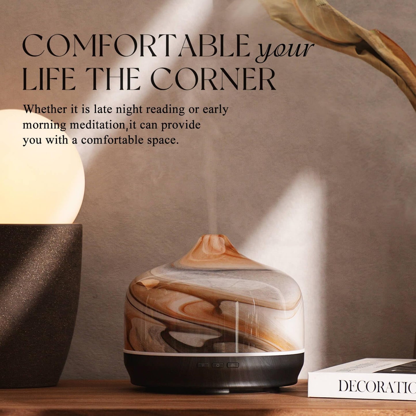 Porseme 500ml Glass Essential Oil Diffuser – Ultrasonic Humidifier, Auto-Off