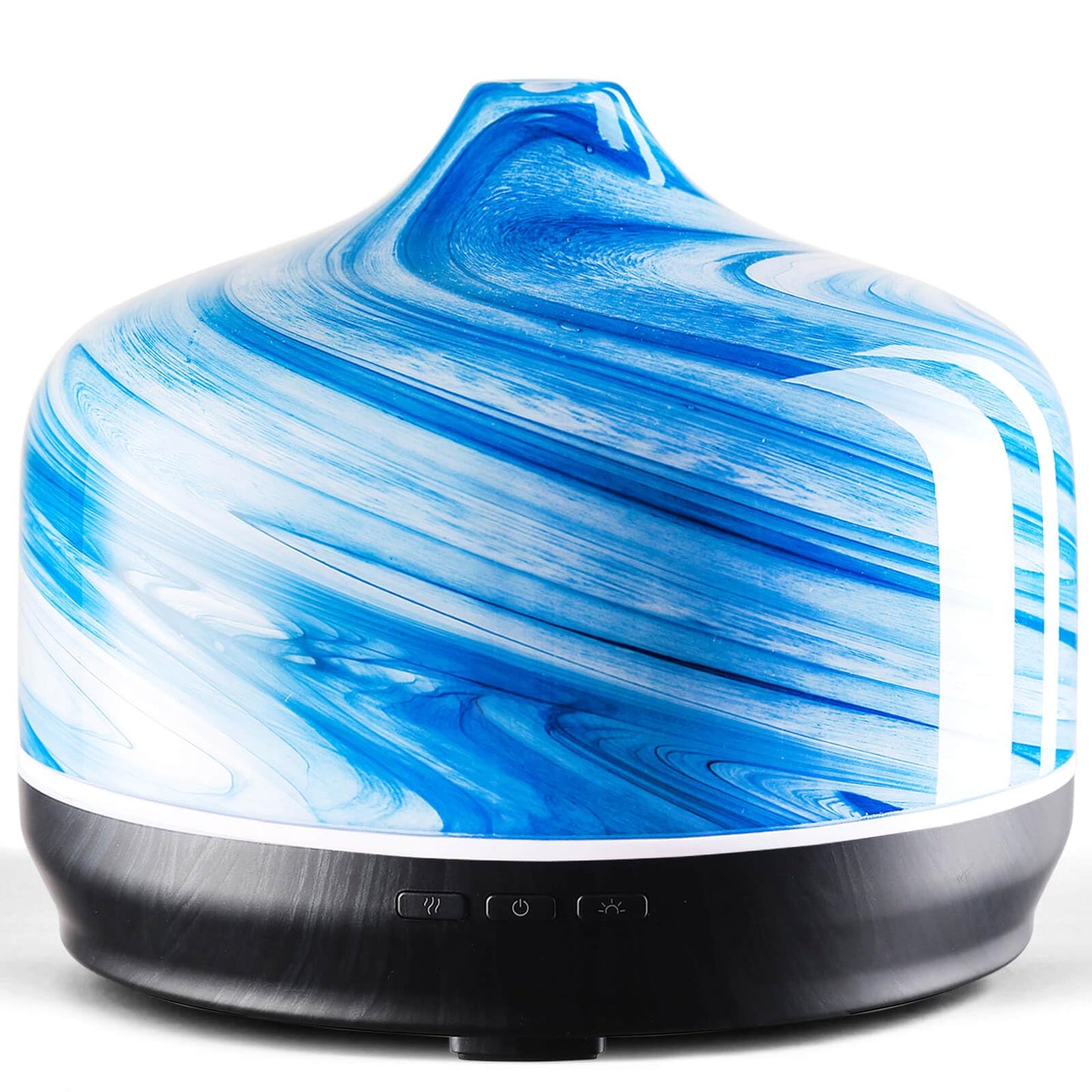 Porseme 500ml Glass Diffuser – Ultrasonic Cool Mist, Auto-Off (Blue Ink)