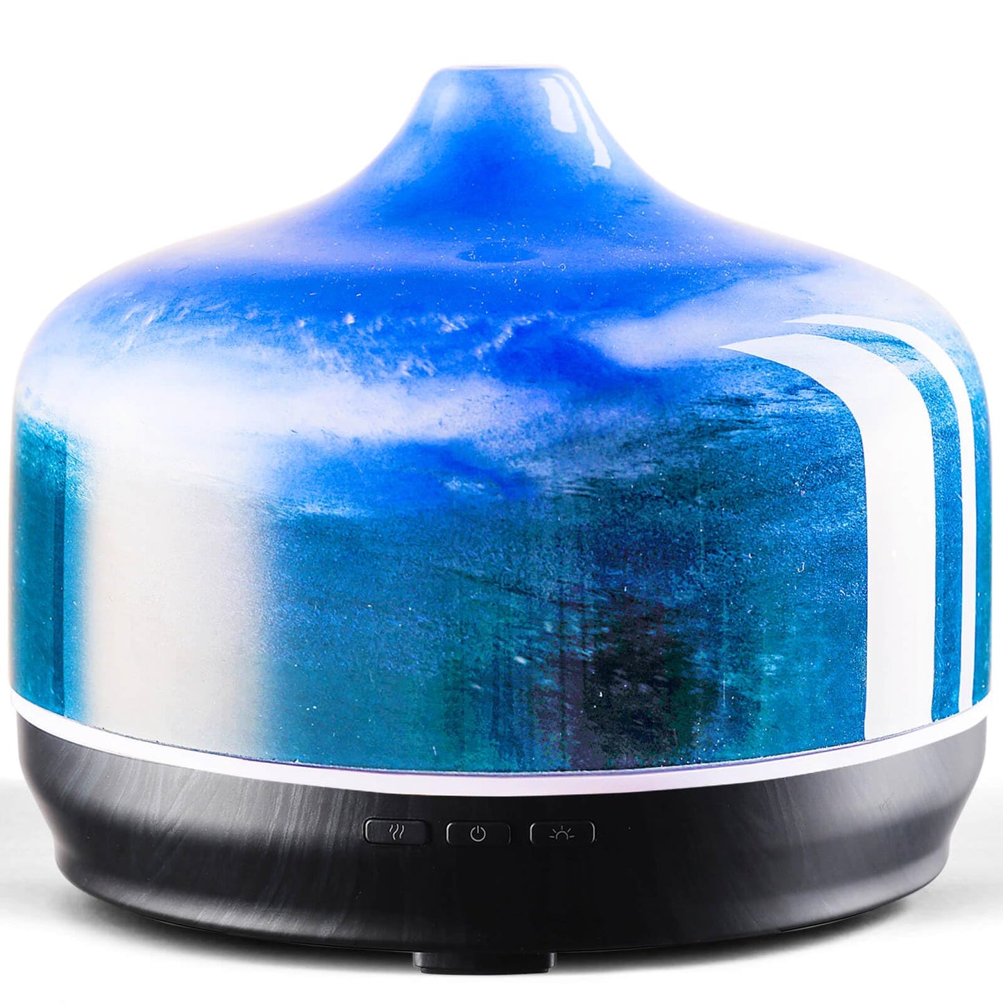 Porseme 500ml Glass Essential Oil Diffuser – Dreamy Blue | Ultrasonic Humidifier 15-21h