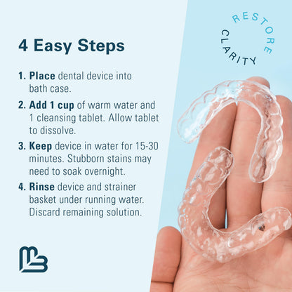 Denture Bath Case & Retainer Case – Spill-Free Portable Cleaner Kit by M3 Naturals
