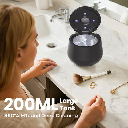 45kHz Ultrasonic Retainer Cleaner – 200ML UV Dental Cleaner