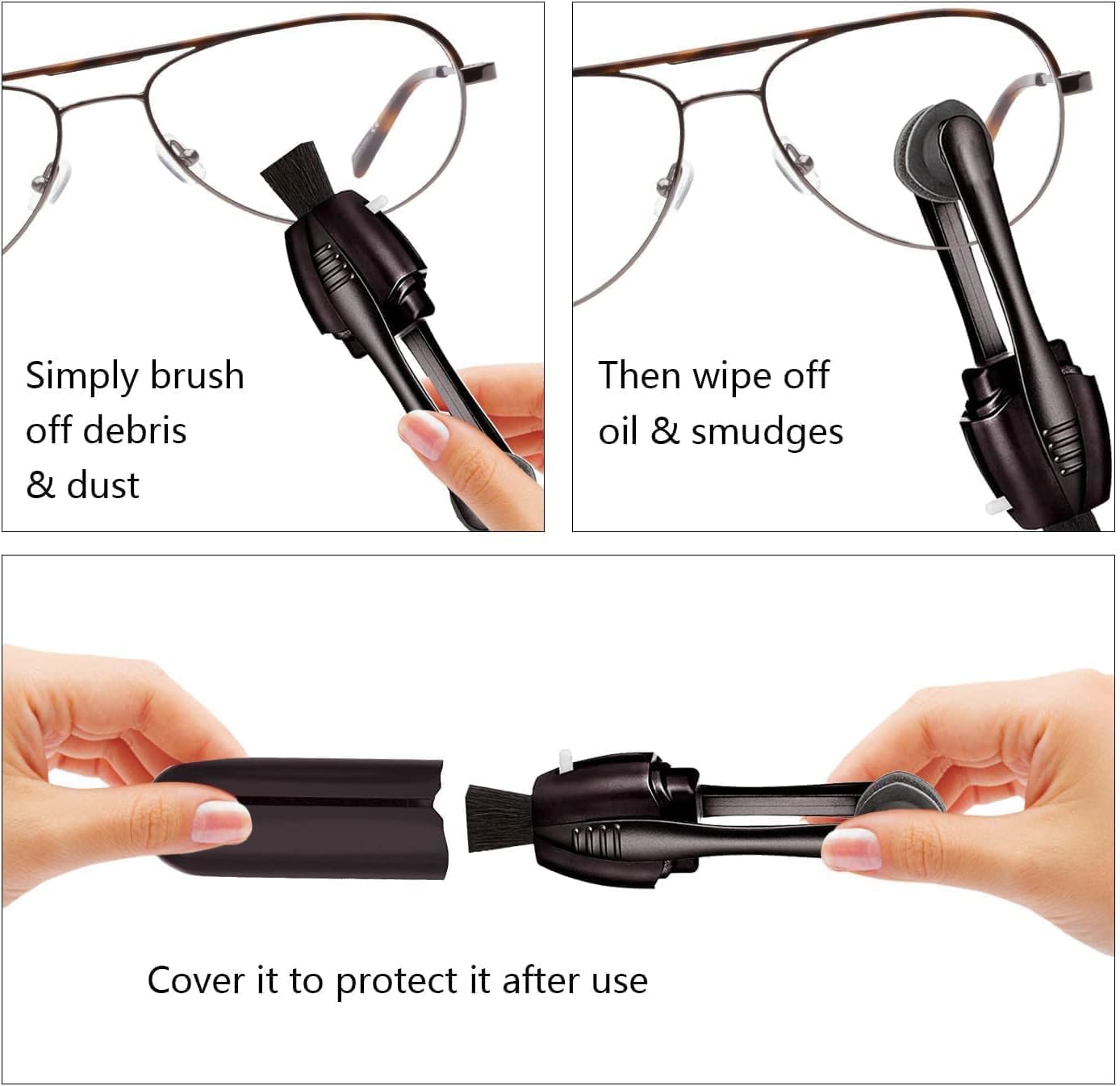 Eye Glasses Cleaner (3PC) - Portable Carbon Microfiber Kit