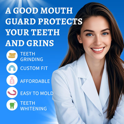 Night Guard for Teeth Grinding – BPA-Free Mouth Guard (4 Pack, 2 Sizes)