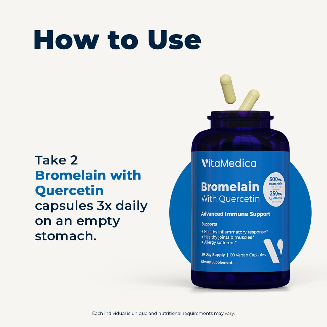 Clinical-Grade Post Surgery Recovery Support Supplement Program, Comprehensive, Physician-Designed Formulation to Support Healing with Vitamins, Minerals, Antioxidants, Bromelain and Quercetin
