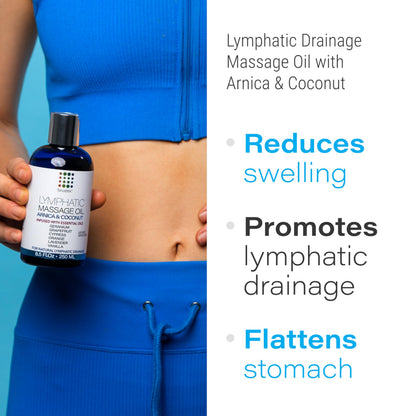 Lymphatic Drainage Massage Oil with Arnica & Coconut – Post-Surgery Recovery (8.5 oz)