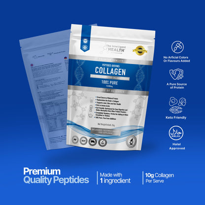 The Intelligent Health Hydrolyzed Collagen Peptides Powder – Grass-Fed, Unflavored, 10g per Serving, 2kg