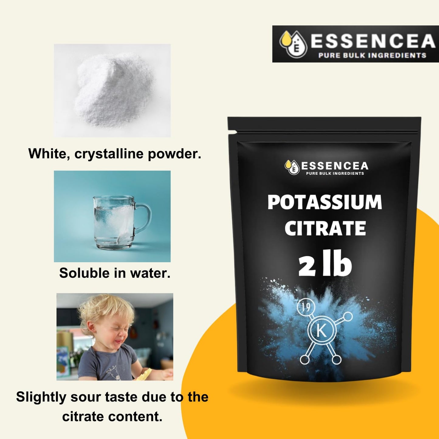 Potassium Citrate Powder 2LB – 100% Potassium Citrate | Essencea Pure Bulk