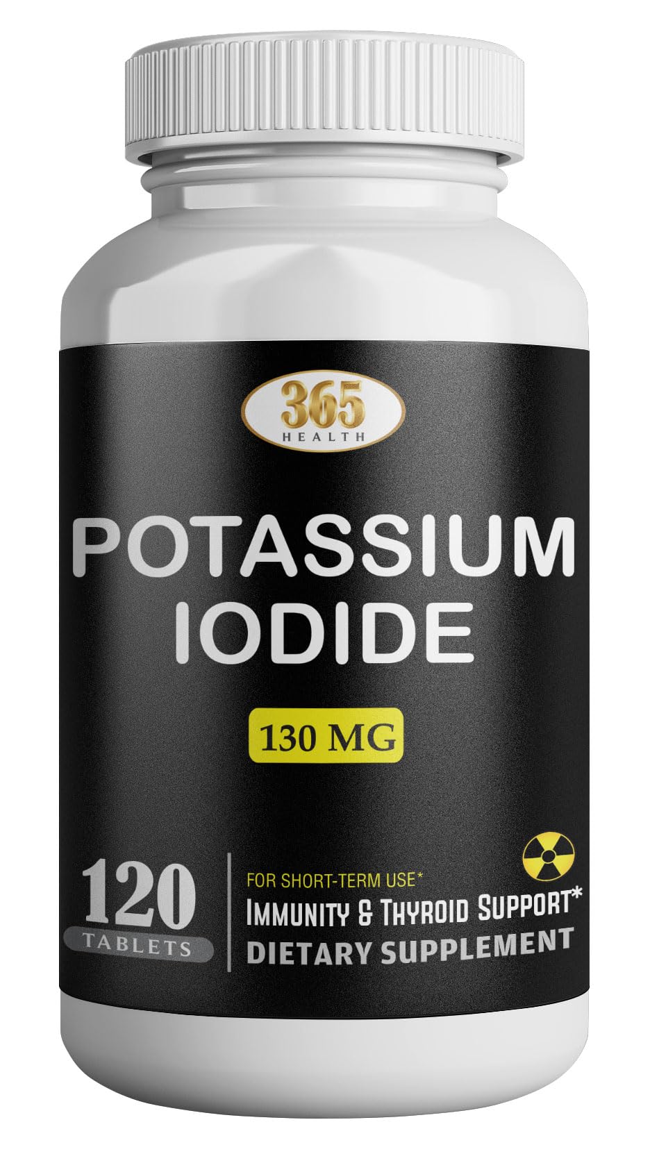 Potassium Iodide 130 mg KI Tablets – 120 Count – USA Made Potassium Iodine Pills