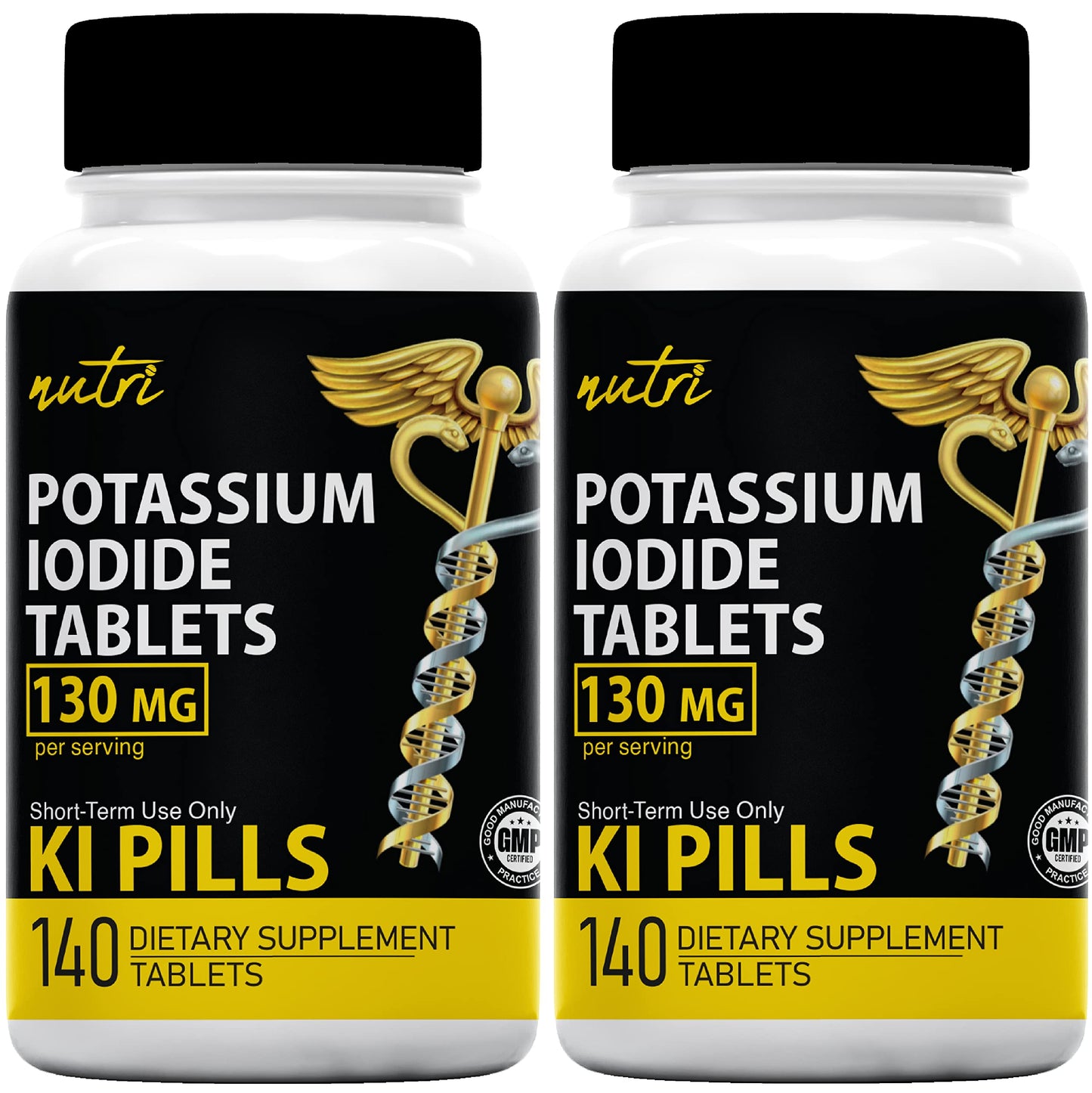 Nature's Fusions Potassium Iodide Tablets 130 mg – 280 Count, 10-Year Shelf Life, NSF cGMP