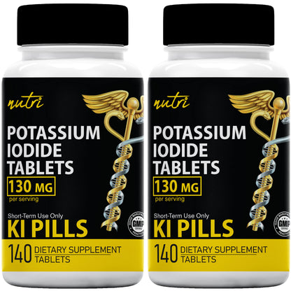 Nature's Fusions Potassium Iodide Tablets 130 mg – 280 Count, 10-Year Shelf Life, NSF cGMP