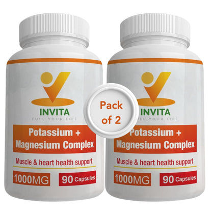 Potassium Magnesium Complex 1000 mg | High-Absorption Magnesium & Potassium Supplement for Leg & Muscle Recovery