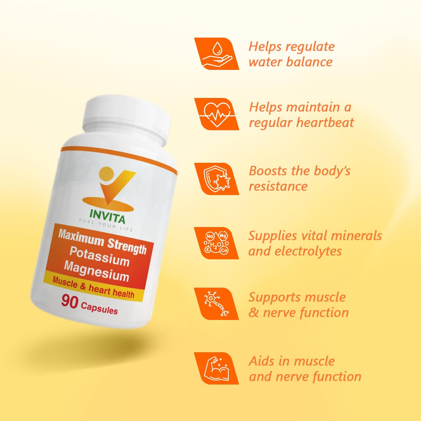 Potassium Magnesium Complex 1000 mg | High-Absorption Magnesium & Potassium Supplement for Leg & Muscle Recovery