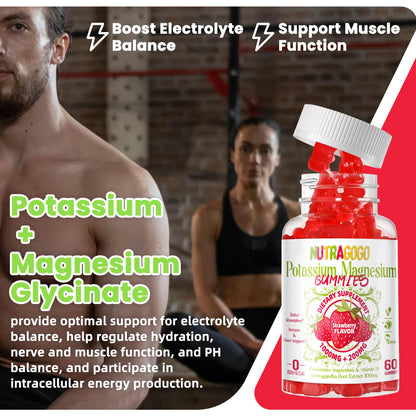 Potassium Magnesium Gummies – Sugar-Free Electrolyte (60 Chews)