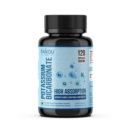 Potassium Supplement 1020mg – High Absorption, 120 Capsules