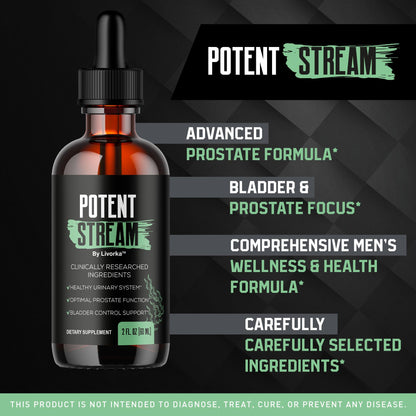 Potent Stream Drops for Men - 2 Pack | All-Natural Maximum Strength Formula