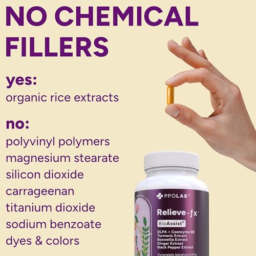 PPO Lab Relieve-fx DLPA Boswellia Turmeric Ginger - 90ct Capsules | Curcumin, Black Pepper