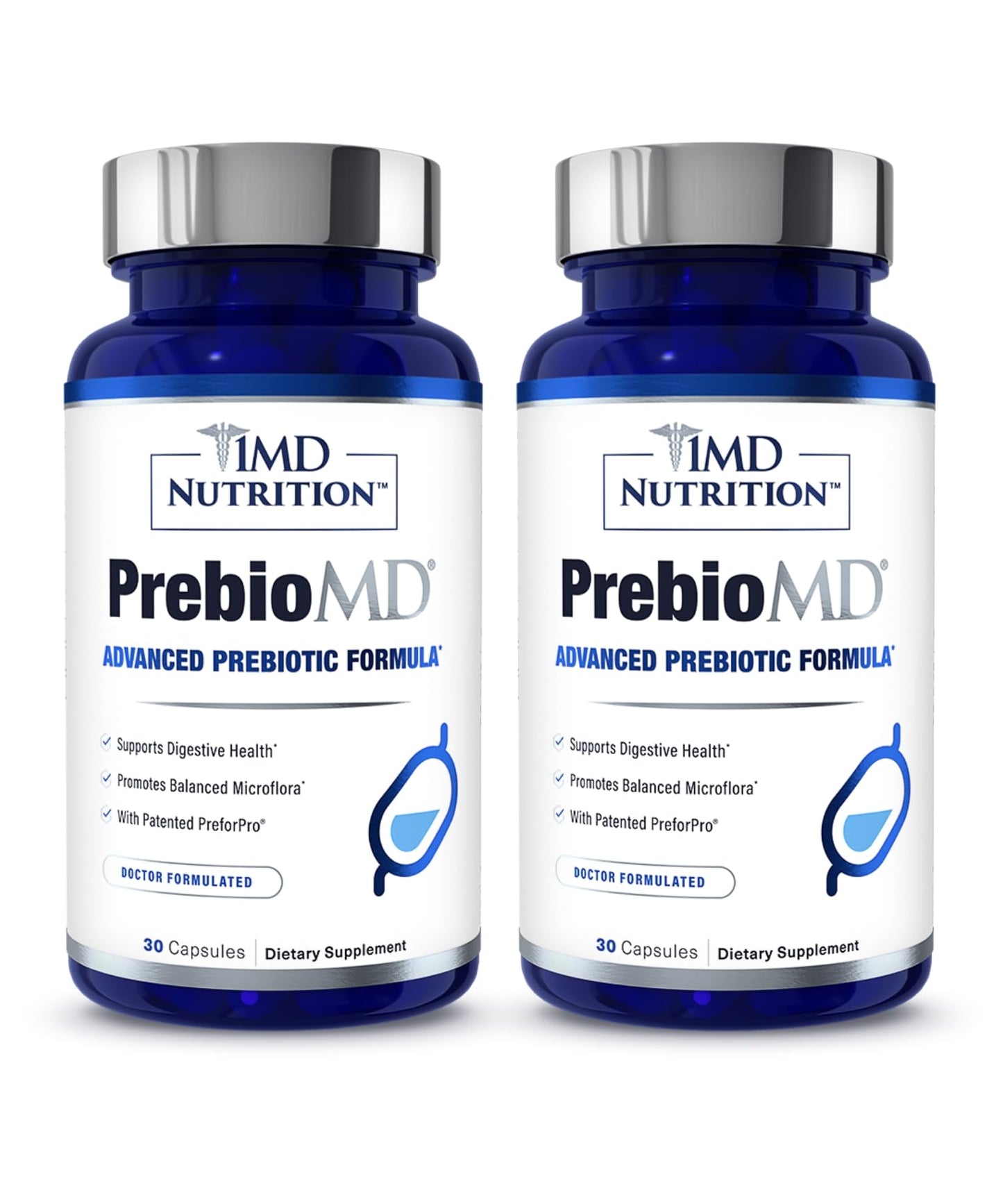 1MD Nutrition PreBioMD — Prebiotic with PreforPro | Healthy Digestion & Beneficial Bacteria
