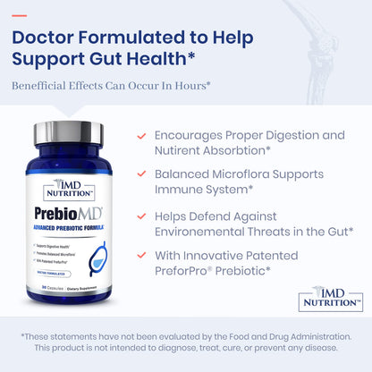1MD Nutrition PreBioMD – Prebiotic with PreforPro® | Digestive Health