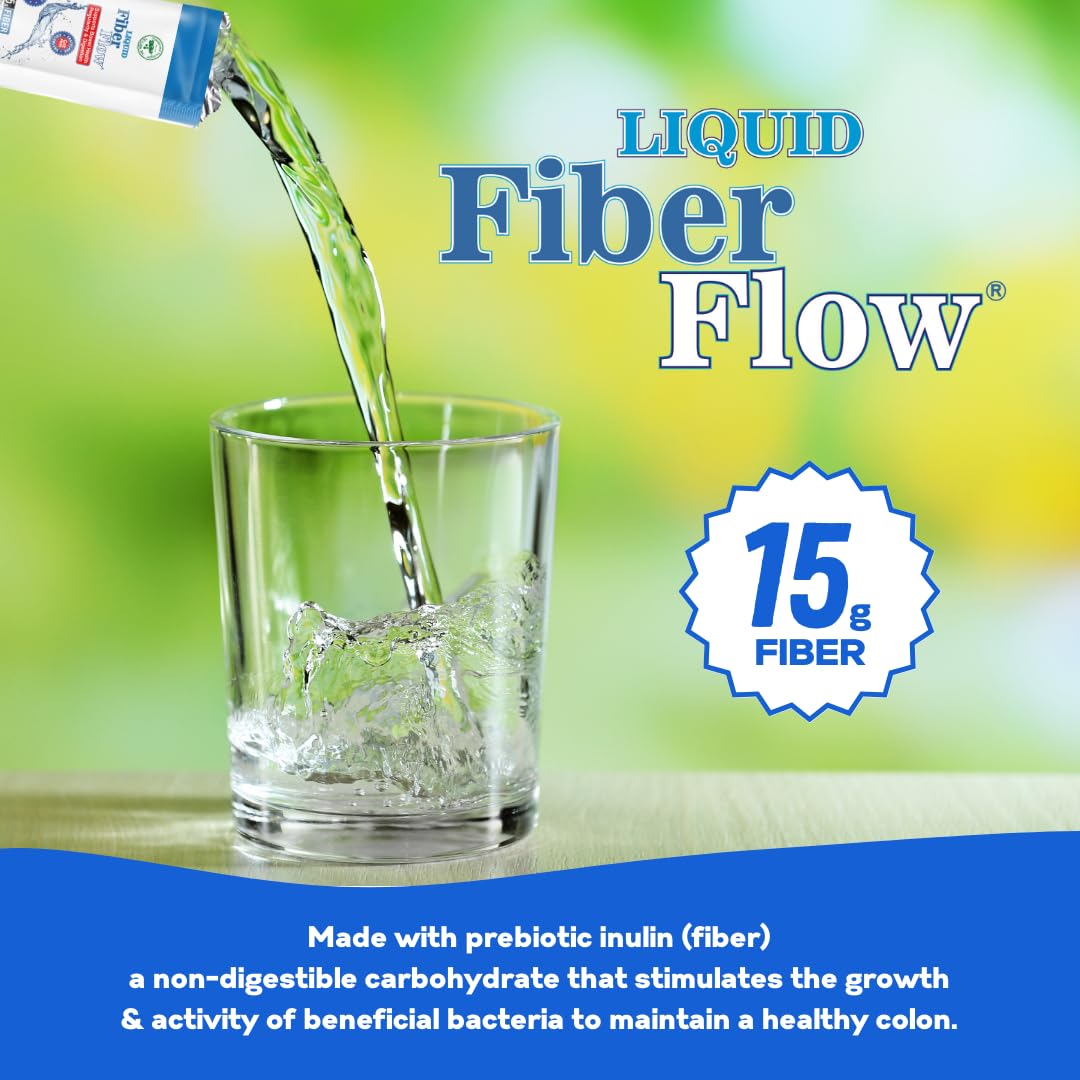 Liquid Fiber for Kids – Sugar-Free Prebiotic Inulin Fiber Drink Mix, 15g Per Serving, 100 Packets | Nutritional Designs