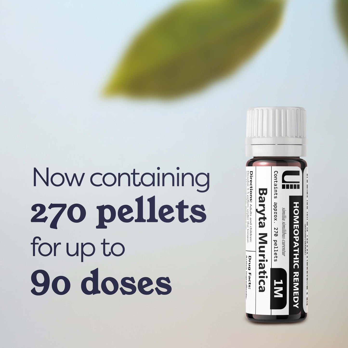 Baryta Muriatica (Barium Chloride) 1M Homeopathic Remedy - 270 Pellets | Urenus