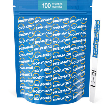 Pregmate 100 Ovulation Test Strips – Numerical LH Result (100 Count)