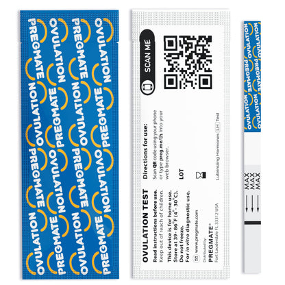 Pregmate 50 Ovulation & 20 Pregnancy Test Strips — Accurate LH Surge