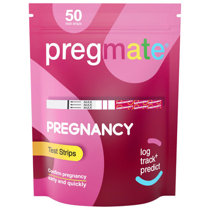 Pregmate 50 Pregnancy Test Strips – 50 Count, Quick & Accurate Home Test