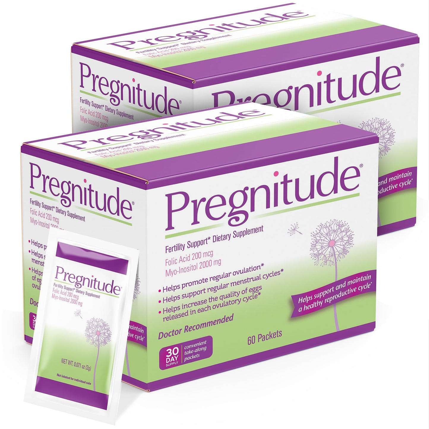 Pregnitude Reproductive Fertility Support – Regular Ovulation & Egg Quality | 120 Packets
