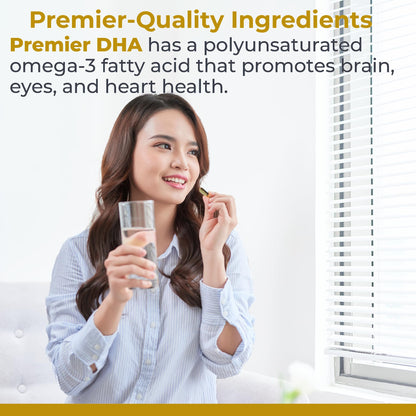 Premier DHA - Vegan Algae DHA for Brain, Eye & Heart Health