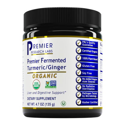 Premier Fermented Turmeric & Ginger Powder — Probiotic Delivery, Active Curcuminoids