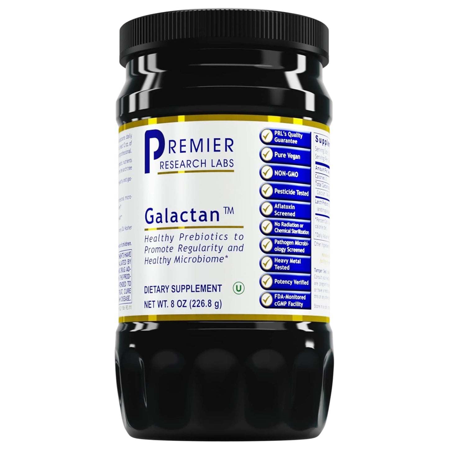 Premier Research Labs Galactan - Larch Arabinogalactan Powder, Prebiotic Fiber 8 oz
