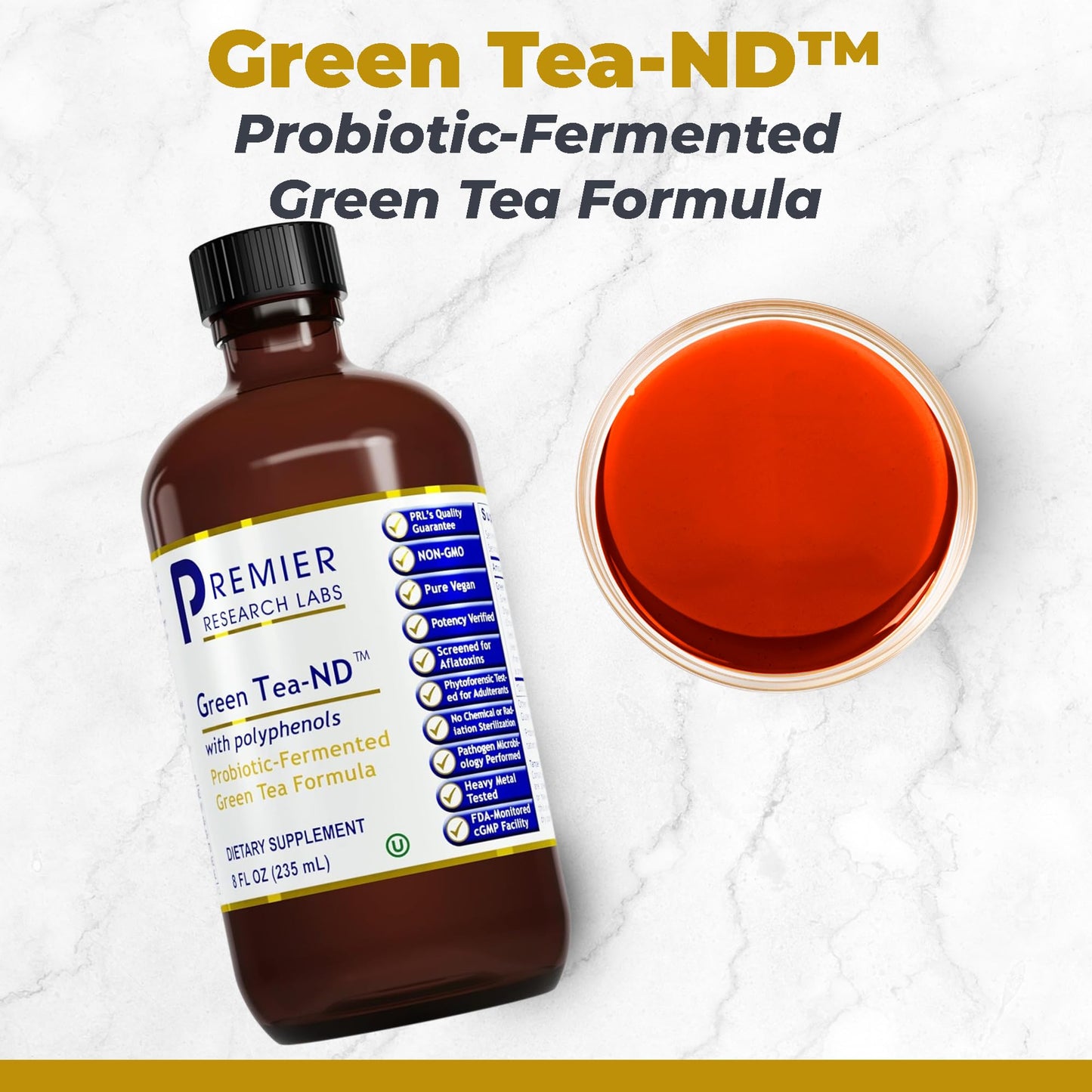 Premier Research Labs Green Tea-ND Probiotic Fermented Extract - 8 Fl Oz