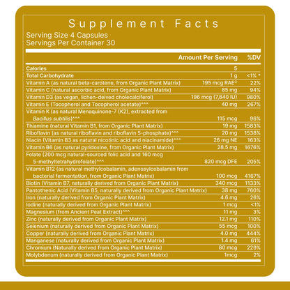 Premier Research Labs Multi-Vitamin – Immune, Brain & Heart Support | Vegan, Gluten & Soy Free | 120 Capsules