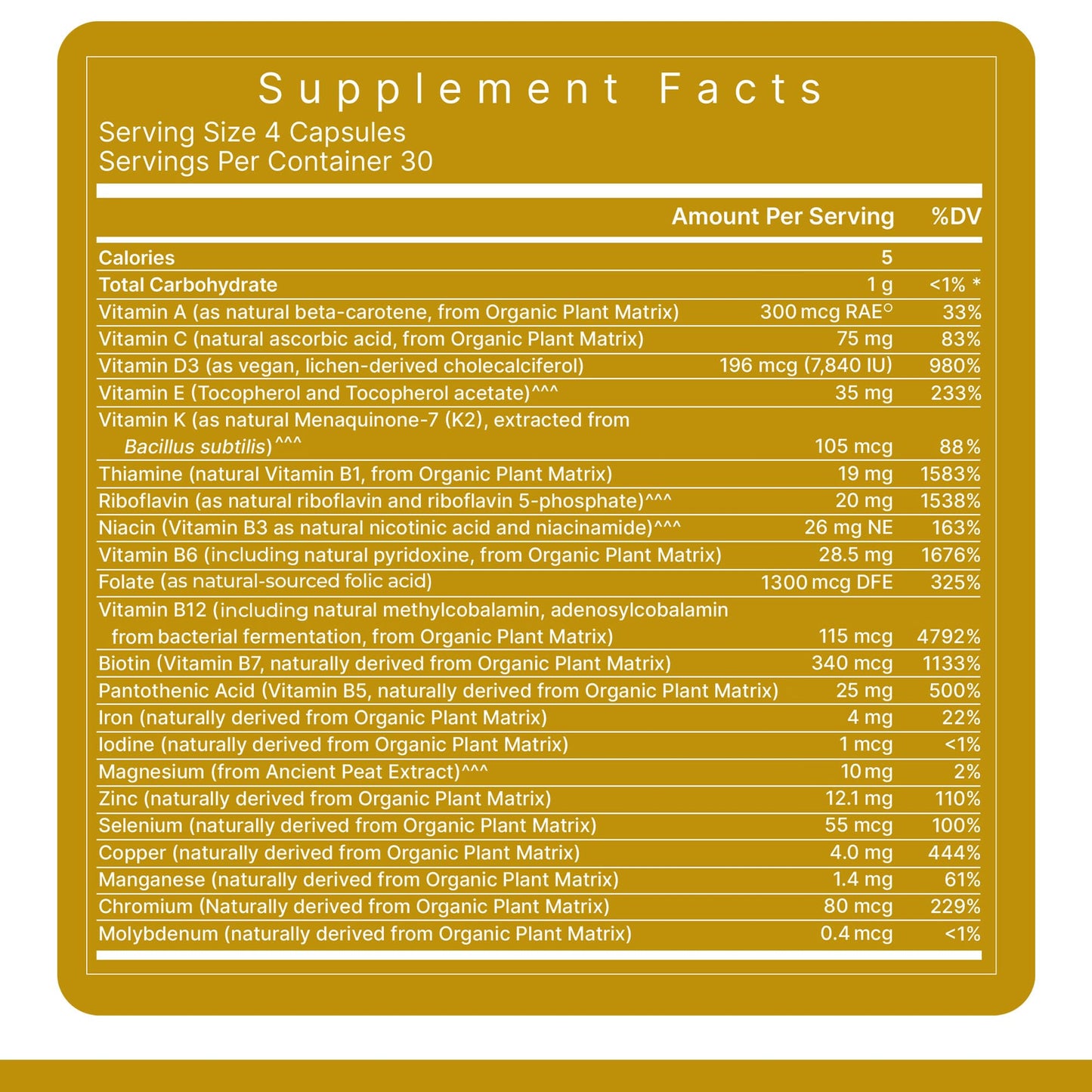 Premier Research Labs Multi-Vitamin – Immune, Brain & Heart Support | Vegan, Gluten & Soy Free | 120 Capsules