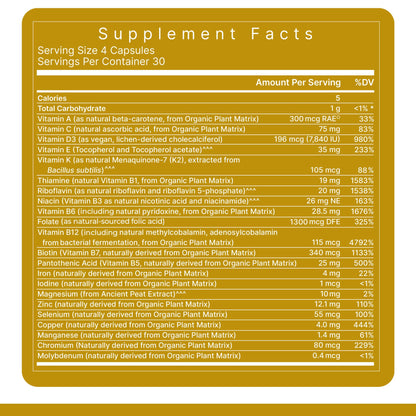 Premier Research Labs Multi-Vitamin – Immune, Brain & Heart Support | Vegan, Gluten & Soy Free | 120 Capsules