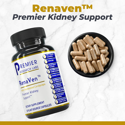 Premier Research Labs RenaVen | Kidney Support with Fermented Cordyceps - 60 Plant-Source Capsules
