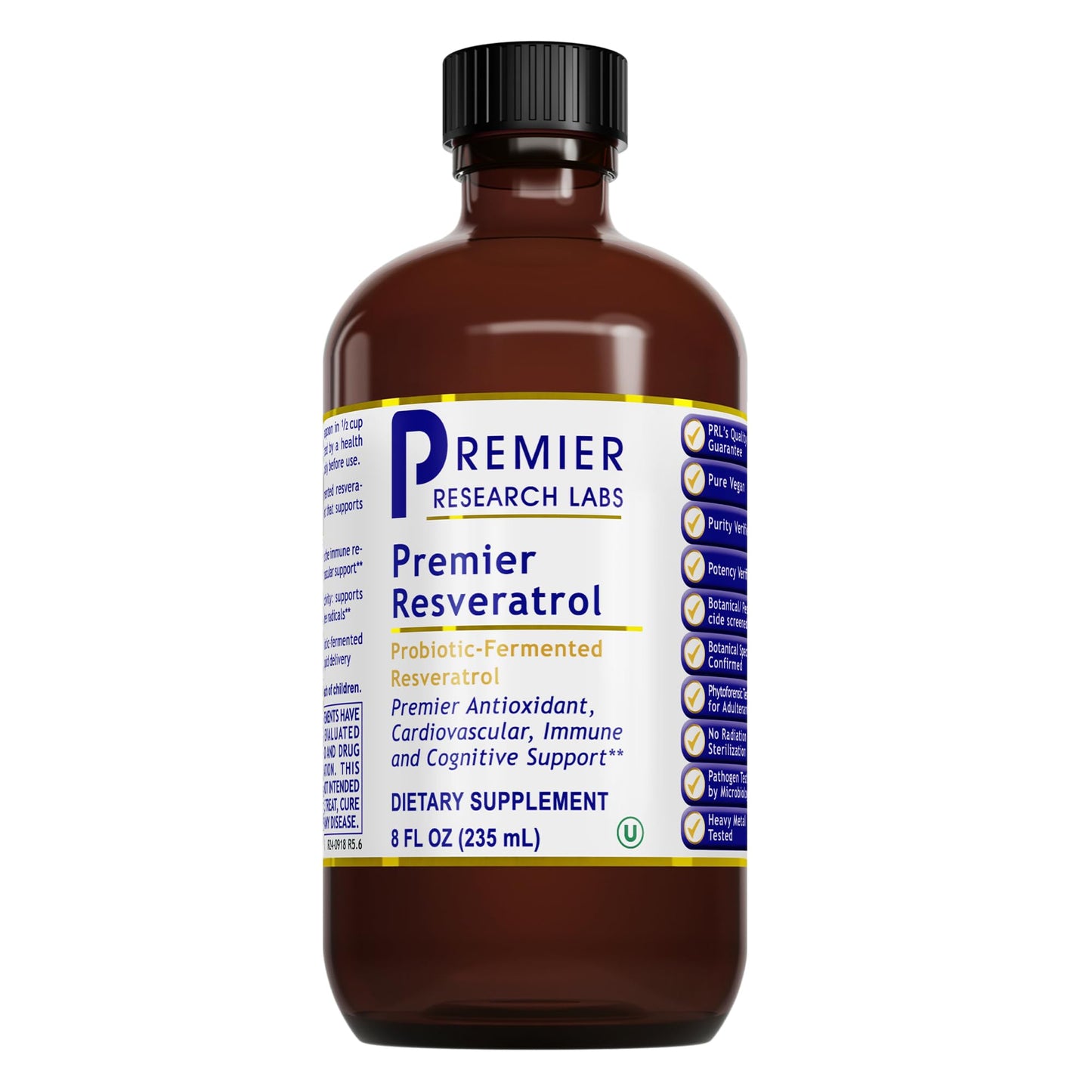 Premier Research Labs Resveratrol Liquid | Trans-Resveratrol, 180 mg/tsp, 8 oz