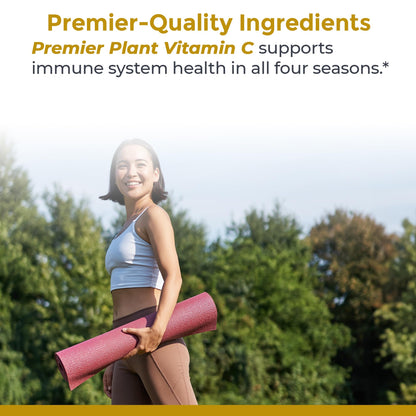 Premier Research Labs Vitamin C Supplement — Natural Whole-Food Vitamin C with Bioflavonoids & Organic Ingredients, 60 Vegetarian Capsules