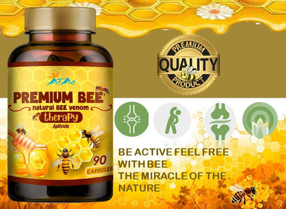 Premium Natural Bee Venom with Glucosamine Sulfate – 90 Capsules | Apitoxin & Manuka Honey Dietary Supplement