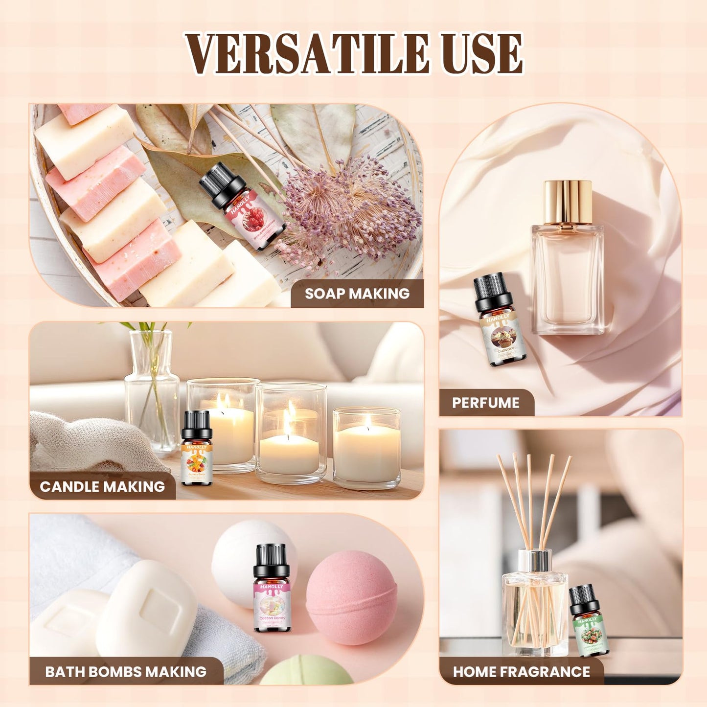 Premium Essential Oil Set | Fragrance Oils for Candle & Soap Making (6x10ml)