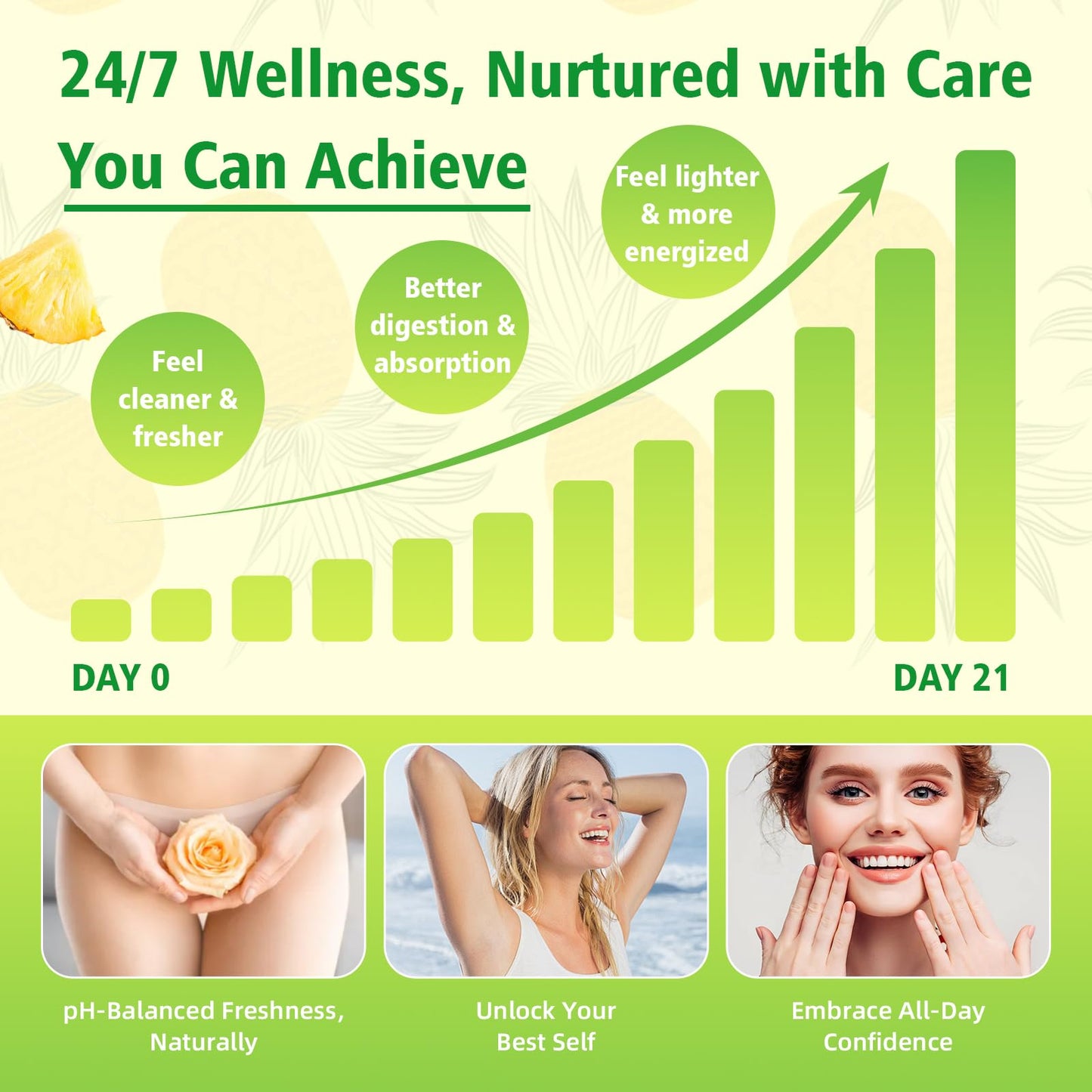 Premium Feminine Balance Gummies for Immune Health & pH Support – Pineapple, Vegan