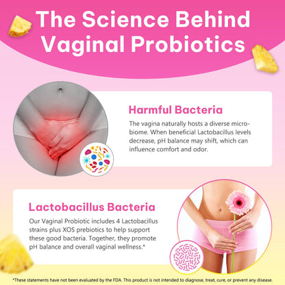 Premium Feminine Balance Gummies – Probiotic Vaginal pH Support | Vegan & Gluten-Free | 60 Count