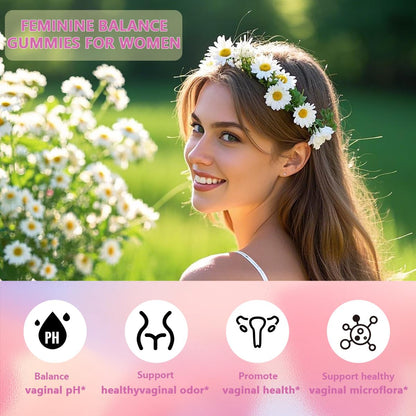 Premium Feminine Balance Gummies - 2 Pack (120 Gummies) | Immune Support, Vegan & Gluten-Free