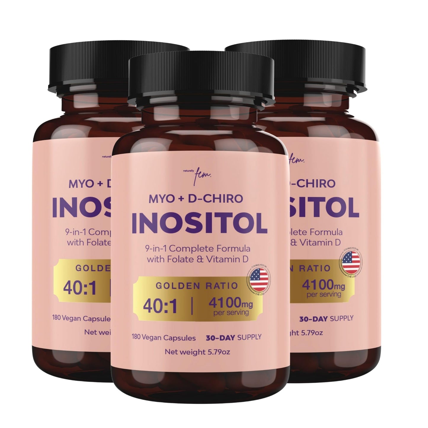QSTA Premium Inositol Supplement 4100mg 40:1 for Women – Myo & D-Chiro 9-in-1