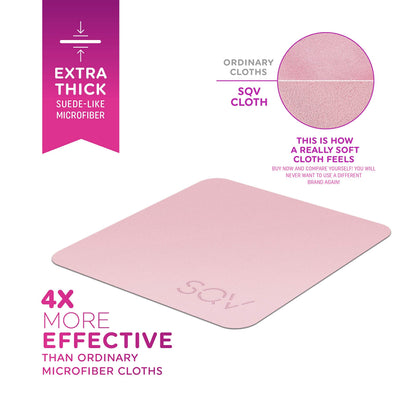 Premium Microfiber Cleaning Cloth - Extra Soft, Lint-Free (Pink)