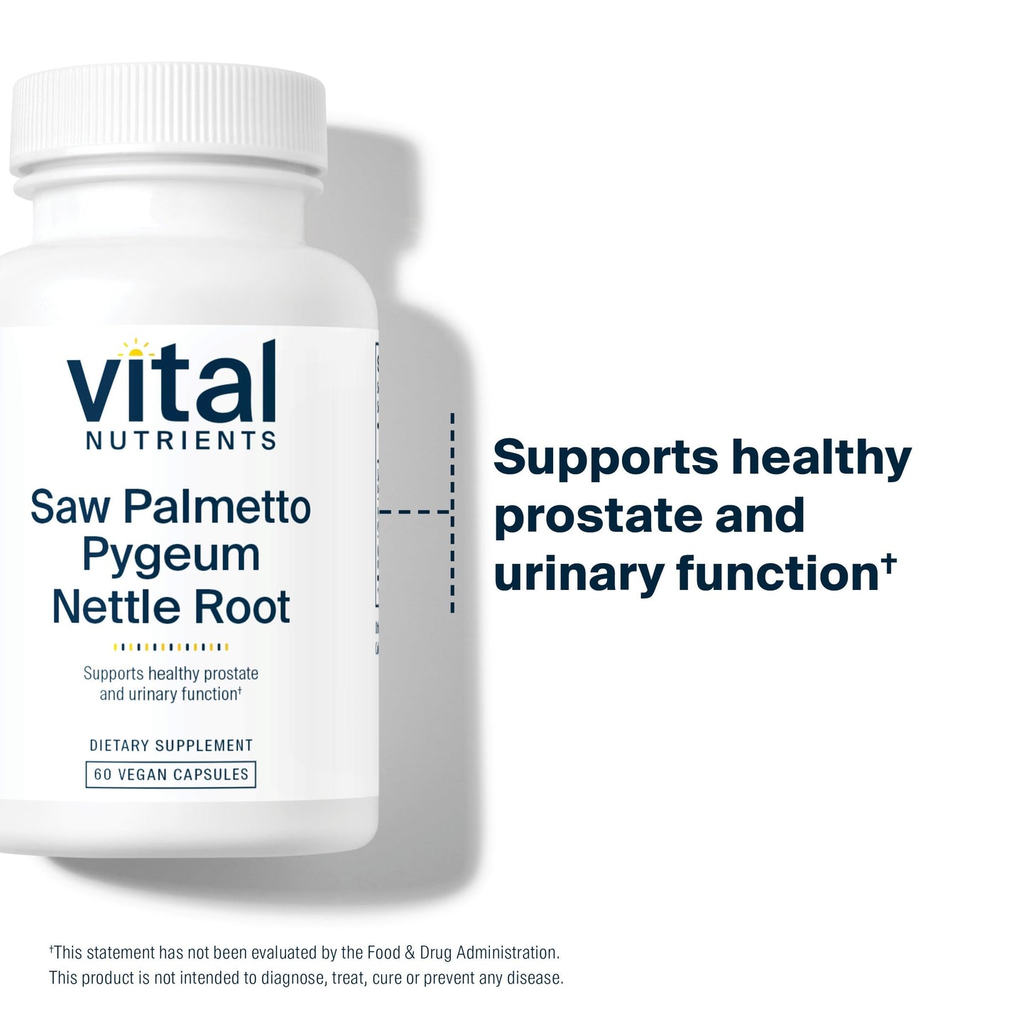 Vital Nutrients Saw Palmetto with Pygeum & Nettle Root – Vegan Prostate Support, 60 Capsules