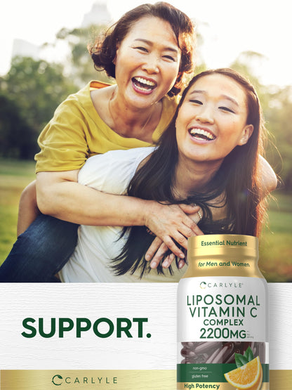 Carlyle Liposomal Vitamin C 2200mg – 90 Softgels | High Potency, Non-GMO, Gluten Free