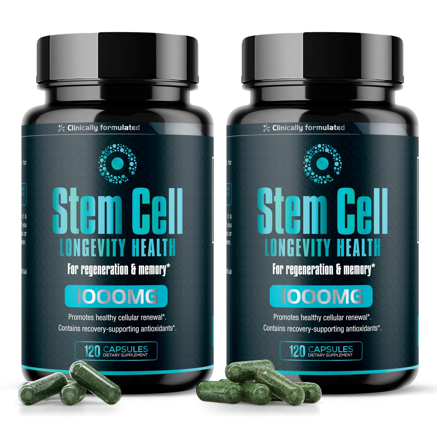 Premium Stem Cell Supplements 1,000mg (240 Caps) – Boost Immunity, Reduce Joint Soreness, Anti-Aging & Longevity with Spirulina & Chlorella