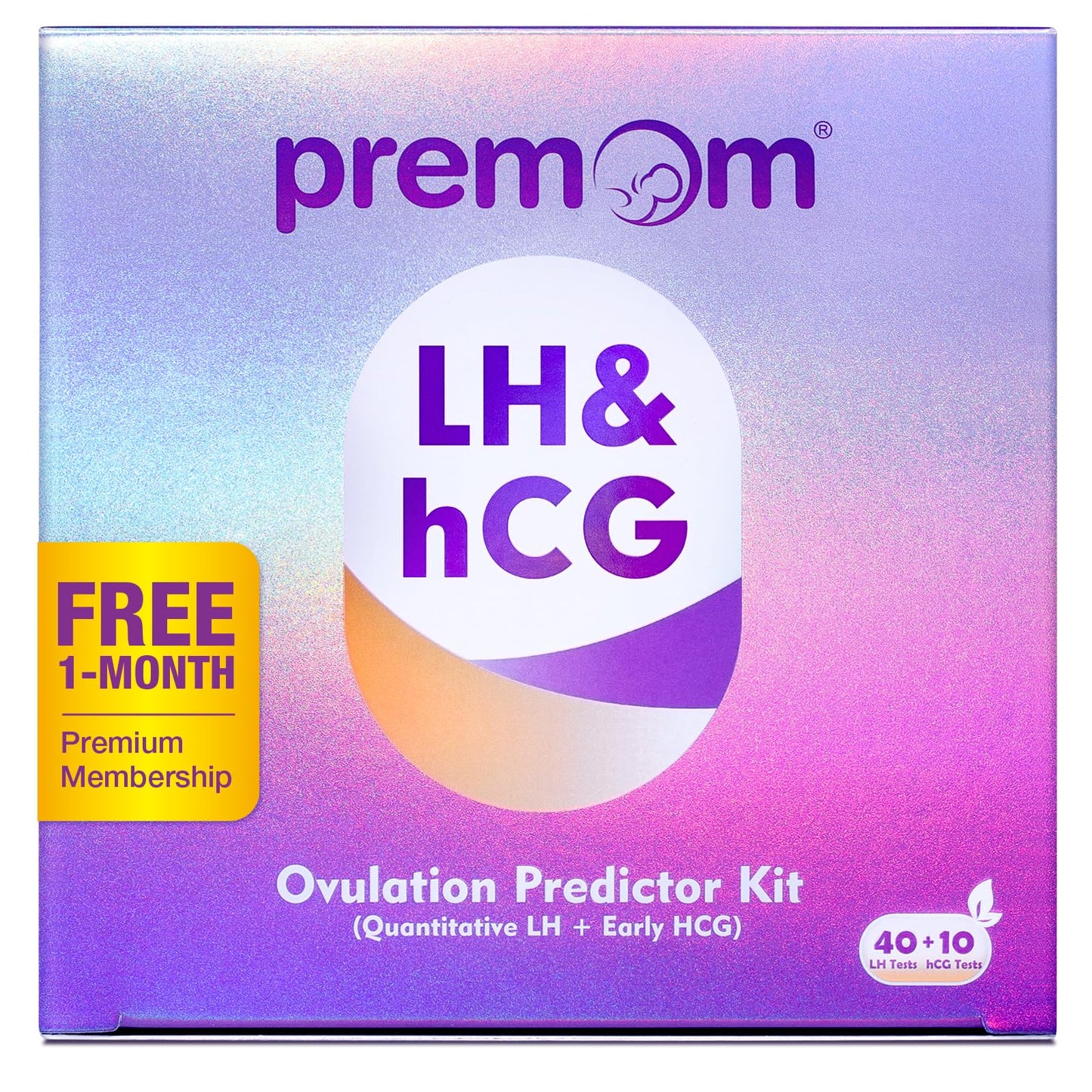 Premom Quantitative Ovulation Predictor Kit - 40 Ovulation Tests + 10 Pregnancy Tests