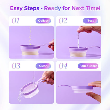 Premom 2 Reusable Collapsible Urine Cups for Ovulation & Pregnancy Tests | Home Fertility Kit